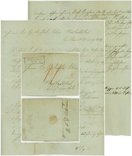 SAXONY 1849 LETTER GEITHAYN LEITSMANN to SOHNE EIBENSTOCK GERMANY