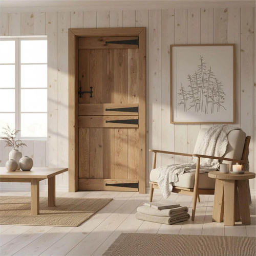 Solid oak rustic butt and - rustic,