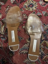 ZARA clear flat sandals 37