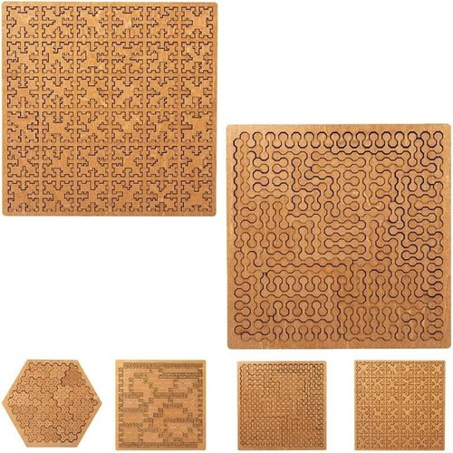 Fractal tray puzzles hard - fractal, puzzles,