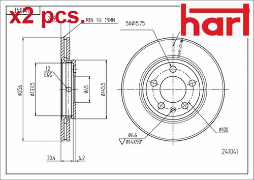 Pcs front brake - pcs, disc