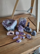 Amethyst Crystal Lot 13pcs – Candle Holder, Pink/Black Amethyst, Geodes 2.5kg