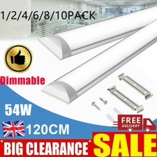 1-4FT 120cm LED Batten Tube Light Garage Workshop Ceiling Panel Lamp Dimmable