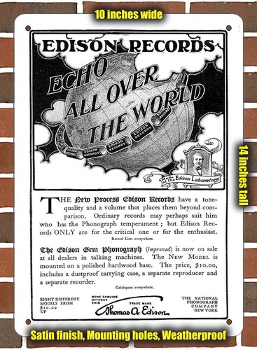 Metal sign 1900 edison - metal,