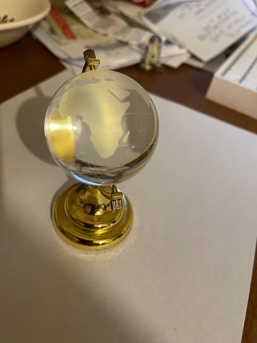Vintage etched frosted glass