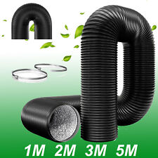 Aluminium Flexible Ducting Foil Hose 4" 5'' 6'' Ventilation Hydroponic Pipe 1~5m