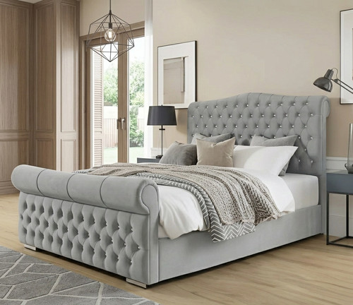 New scroll sleigh bed - scroll, frame