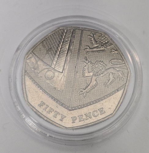 2011 shield 50p fifty - fifty, pence