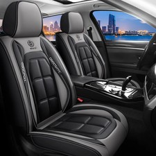 Black Full Covers Deluxe Universal Protector PU Leather Seat Covers UK