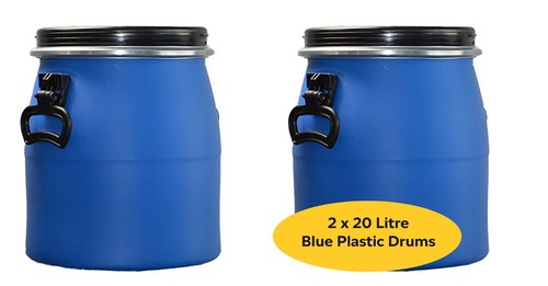 Storage tank open top blue - tank,