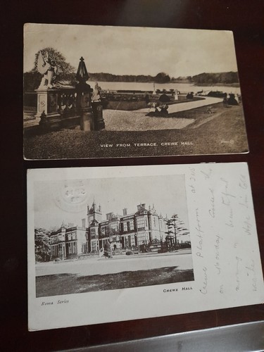 Old postcards crewe hall - old,