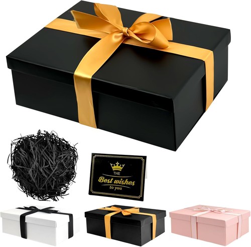 Black gift boxes with lids - boxes,