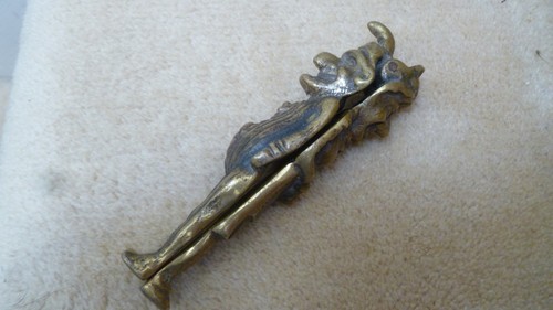 Antique brass punch and judy - punch,
