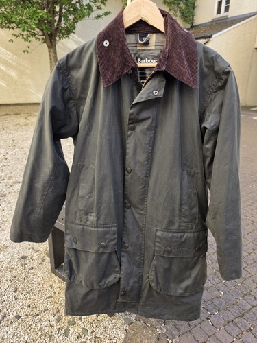 Barbour border men - green, wax