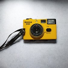 Konica pop 35mm Point & Shoot Film Camera, Yellow - Tested