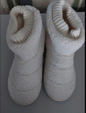 Ladies Cream Cosy Boot