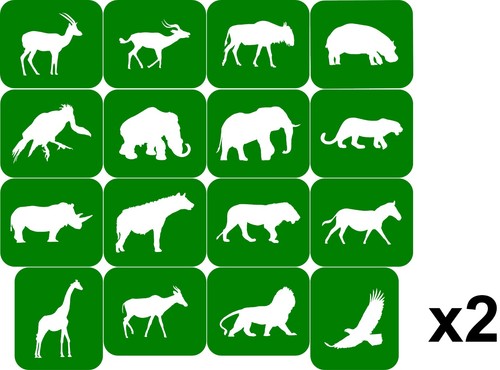 African animal stencils - african,