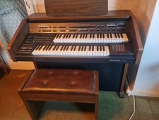 Farfisa TS891 Home Organ.Walnut Wood Finish. Roll Top Fullboard