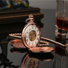 Rose Gold Mechanical Pocket Watch