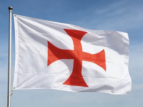 Knights templar red cross - knights, flag