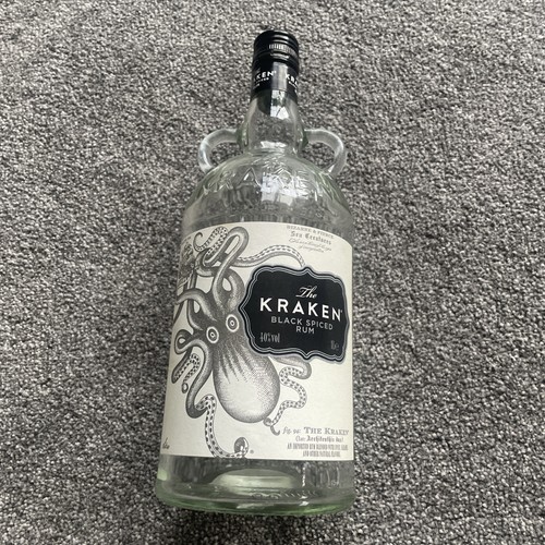 The kraken rum empty bottle - kraken,