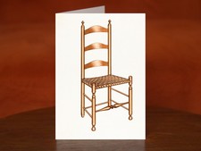 Shaker Desk Chair by Unidentified American Artist - A5 Art Print Card