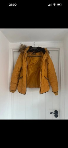 Mustard short puffer - mustard,