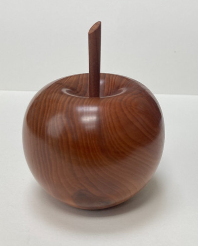 Yew wood solid - apple, sculpture