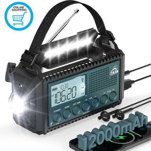 12000mah solar wind radio - 12000mah,