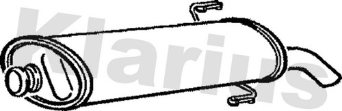 Rear muffler fits peugeot - rear,