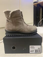 Dune Peeky Taupe-suede Dark Gray Ankle Boots