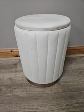 Velvet Stool, Upholstered