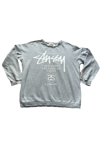Stussy big spellout grey - big,