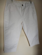 Debenhams Principles White Chino Crop Jean Trousers Size 12 Petite