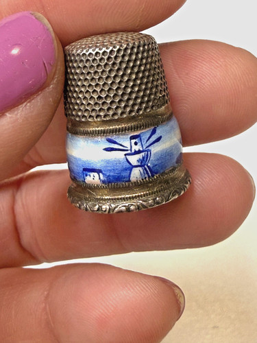 Delft blue hand - blue, painted