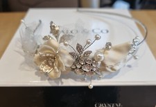 Halo & Co Wedding Special Occasion Tiara Swarovski Crystal Design Ivory