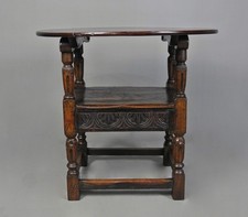Good Oak Wainscot Chair Monk`s Table