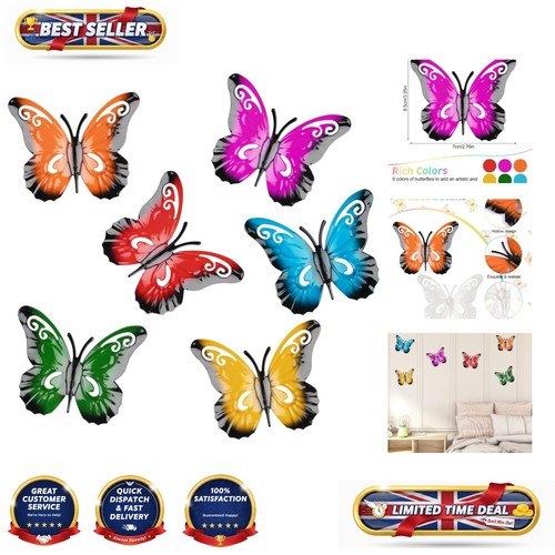 Artistic metal butterfly - 6-pc,