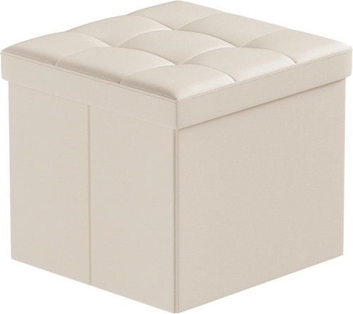Folding storage ottoman faux - storage,