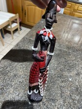 Hand-carved wooden Masai