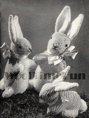 Vintage toy knitting pattern - vintage,