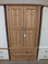 CLEARANCE RECLAIMED SAWN 2 DOOR GENTS WARDROBE HAND MADE RUSTIC EX-DISPLAY