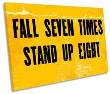 Fall Down Seven Times Framed CANVAS PRINT Wall Art