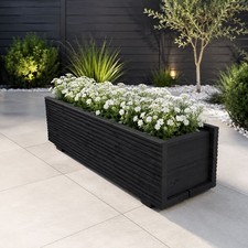 Wooden decking garden trough - wooden,