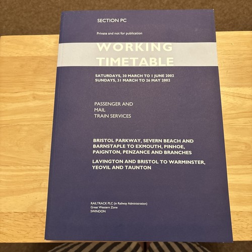 Rail track working timetable - track,