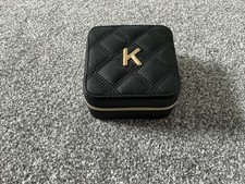 Black Primark jewellery box - with initial K
