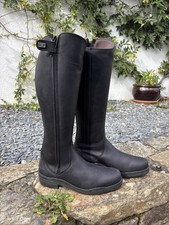 Tuffa Derby Leather Riding Boots  Wide 7.5 / 41 UK Black