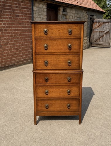 Antique oak tallboy - antique, 6