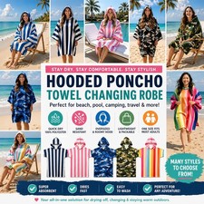 Brillars Stripe Hooded Poncho