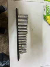 Mac Tools 3/8 Drive Metric Deep Socket Set On Mac Tools Original Socket Rail Vgc